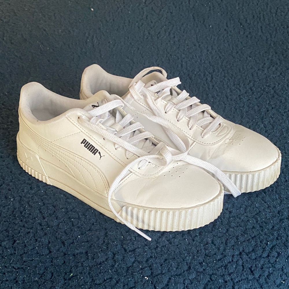 Puma Classic White Lace-Up Sneakers